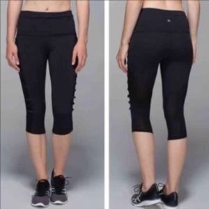 Lululemon - breezy mesh crop legging pants